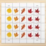 Vibrant Leaves Postcard Stamps