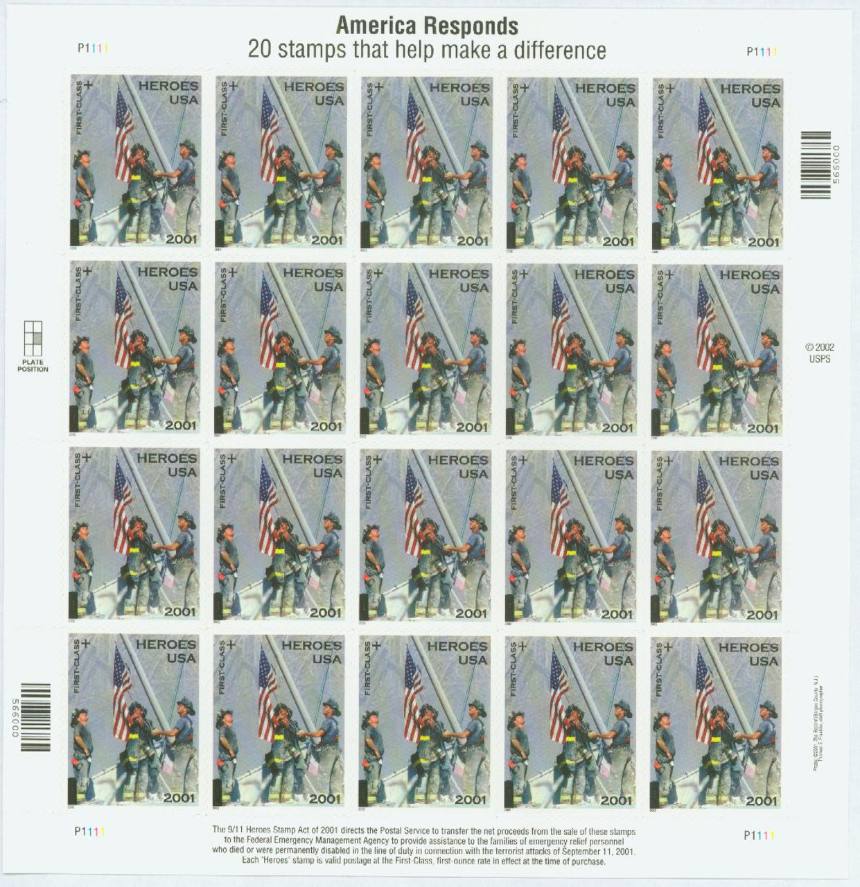 Heroes of 2001 Semipostal Stamps Heroes of 2001 Semipostal Stamps