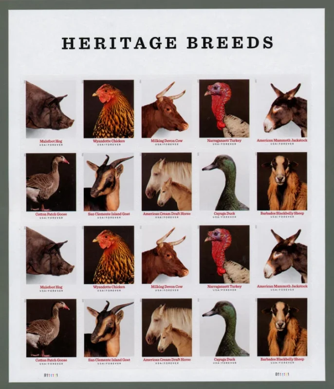 2021 Heritage Breeds Stamps