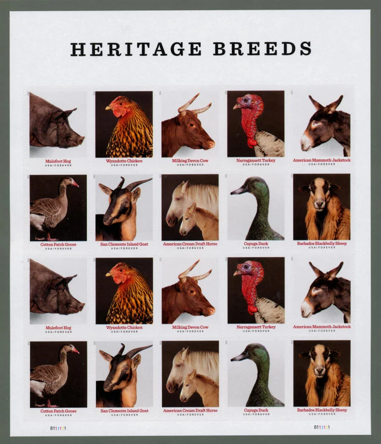 2021 Heritage Breeds Stamps