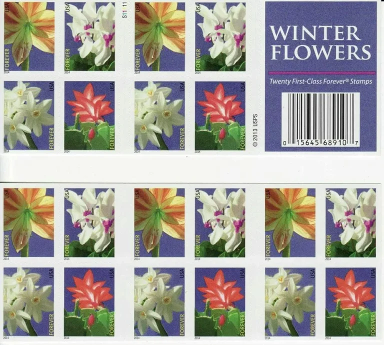 Winter Flowers Stamps