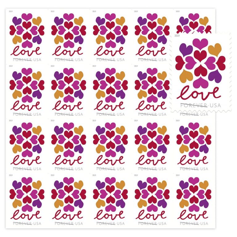 Hearts Blossom Stamps
