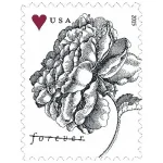 2015 Imperforate Vintage Rose stamps