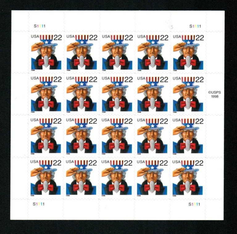 1998 22c Uncle Sam Stamps