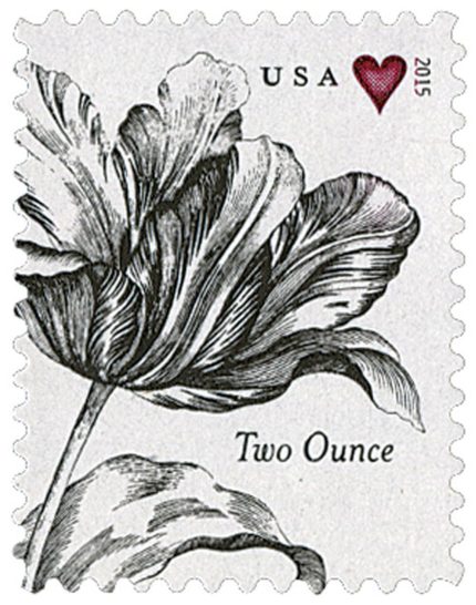 2015 Imperforate Vintage Rose Stamps