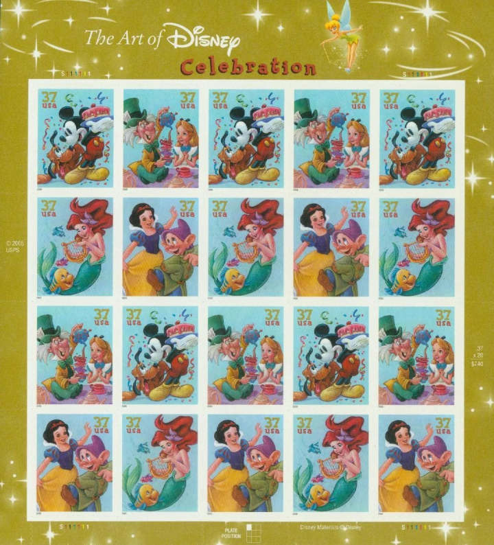 2005 The Art of Disney Stamps