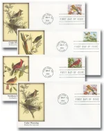 Songbirds in Snow Stamps