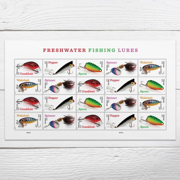 Freshwater Fishing Lures Stamps