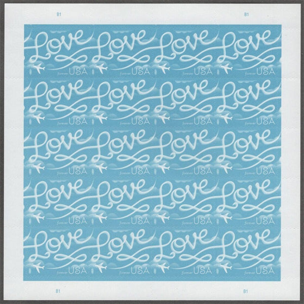2017 Love Series: Airplane Skywriting Love  Stamps