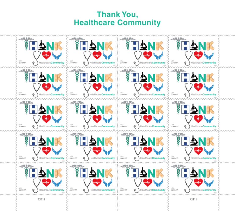 Thank You, Healthcare Community 2024 Stamps