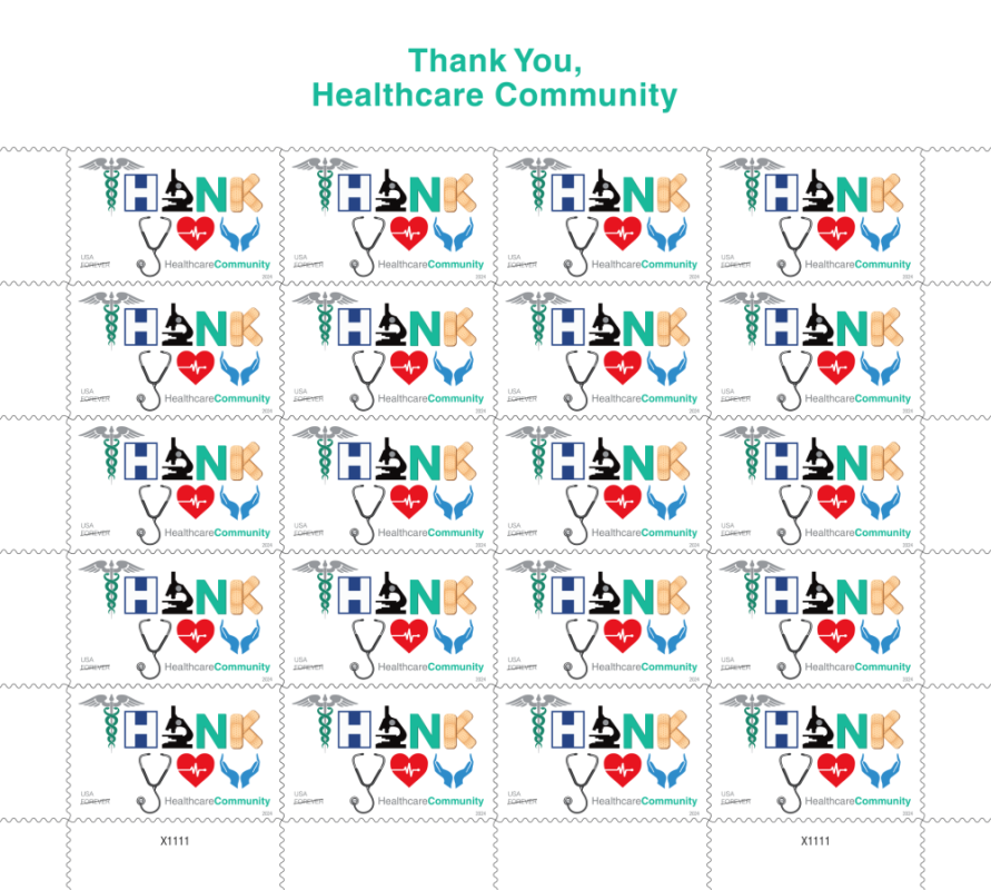 Thank You, Healthcare Community 2024 Stamps