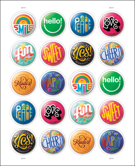 Pinback Buttons 2024 Stamps