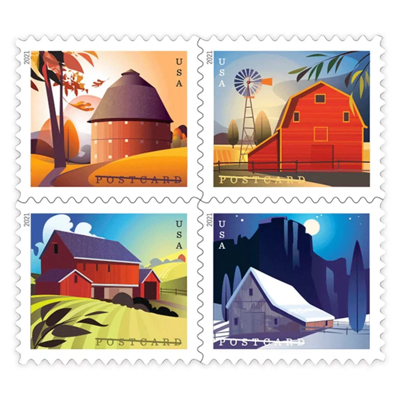Barns Postcard Stamps Barns Postcard Stamps