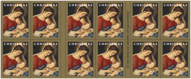 Christmas Madonna and Child Stamps