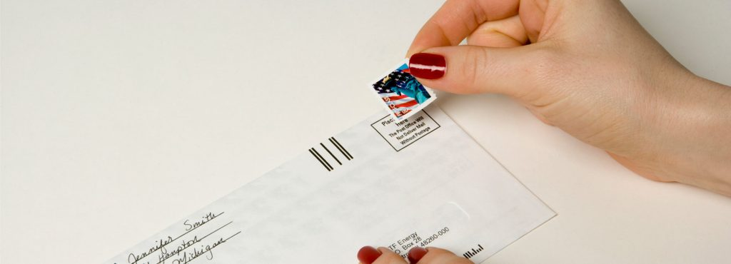 How to properly affix USPS stamps