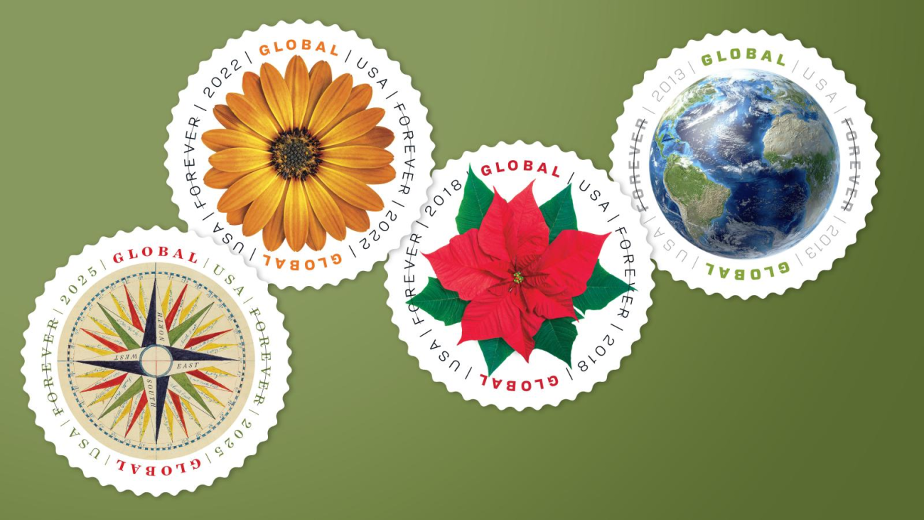 What stamps are needed for international mailing