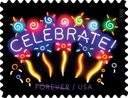 Neon Celebrate Stamps