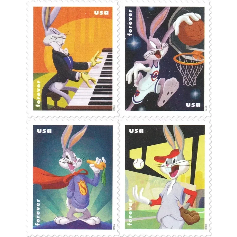 Bugs Bunny Rabbit stamps