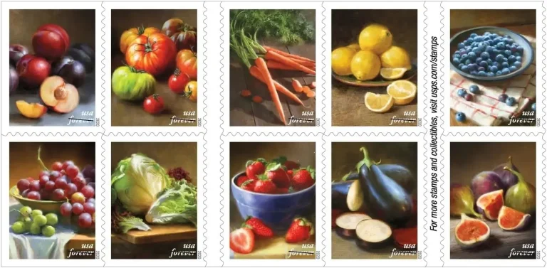 Fruits & Vegetables Stamps